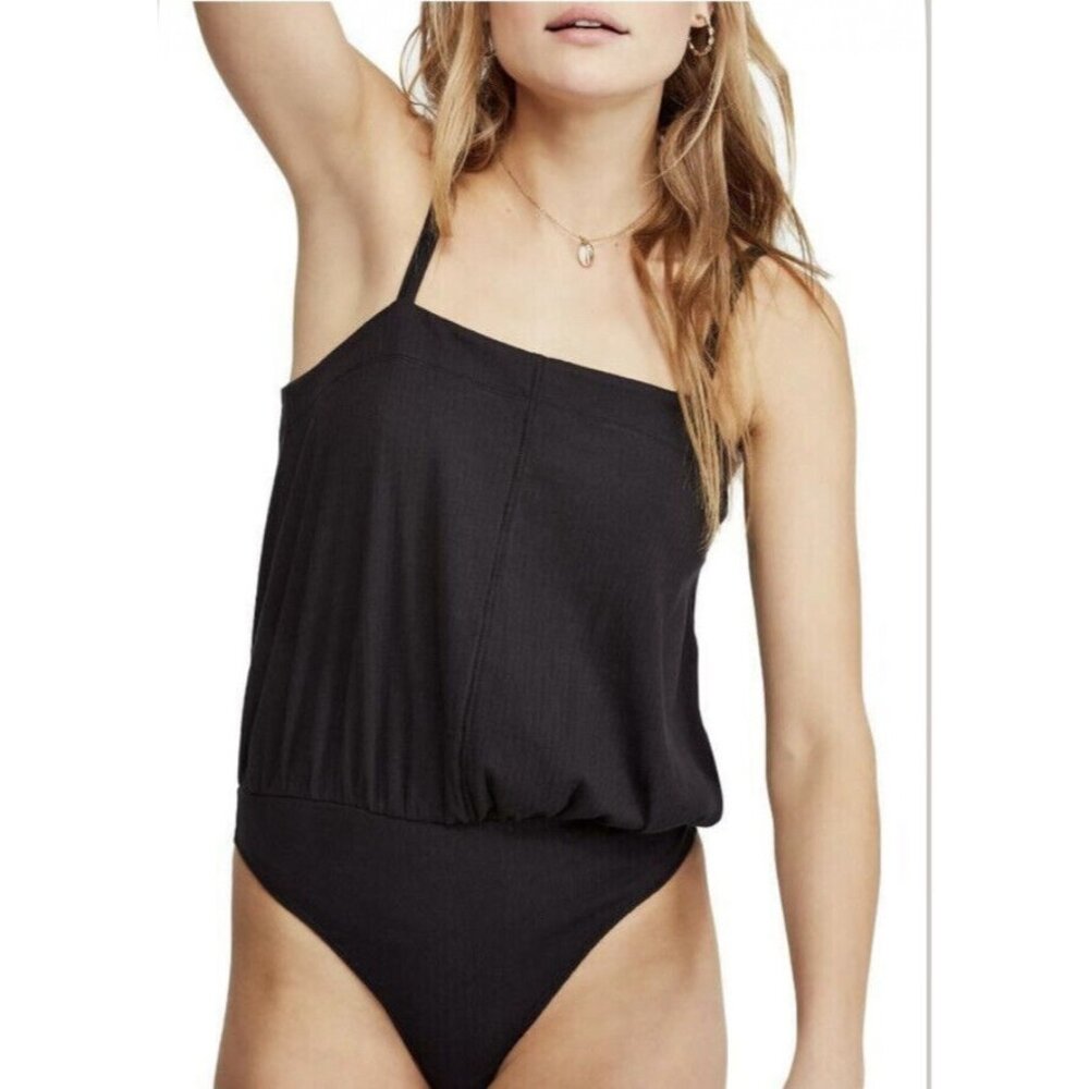 Free People Black Bodysuit